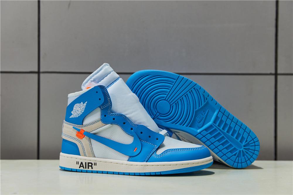 PK GOD X YIFU RETAIL FACTORY OFF WHITE X AIR JORDAN 1 POWDER BLUE UNC RETAIL MATERIALS ready limited